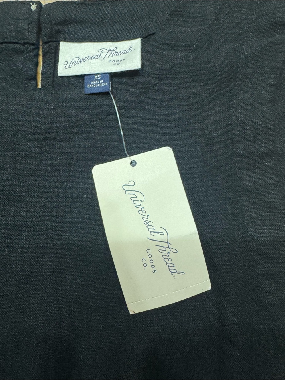 Linen Blend side Button Tank Top Black XS Casual Relaxed Fit Crew Neck NWT - Picture 11 of 14
